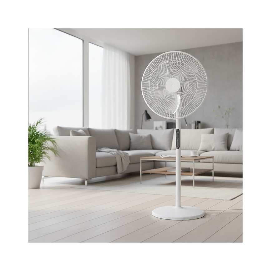 Jalustatuuletin VIENTO-R 40 W/230 V valkoinen + kaukosäädin