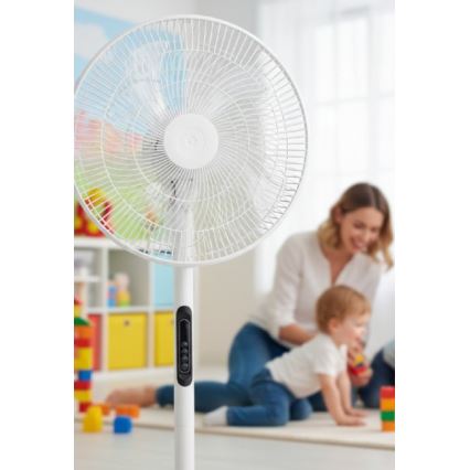 Jalustatuuletin VIENTO-R 40 W/230 V valkoinen + kaukosäädin