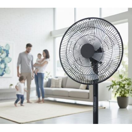 Jalustatuuletin VIENTO-R 40W/230V, musta + kaukosäädin