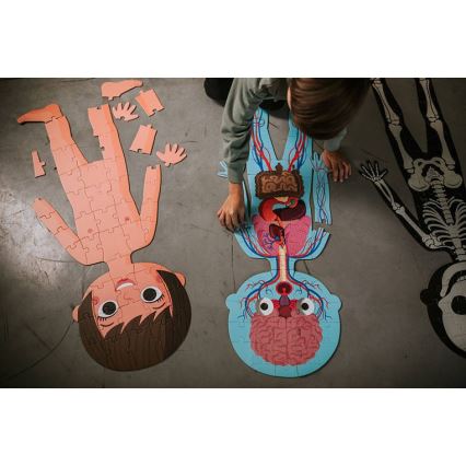 Janod - Lasten opetuksellinen palapeli 225 pcs ihmiskeho