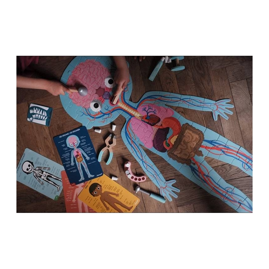 Janod - Lasten opetuksellinen palapeli 225 pcs ihmiskeho