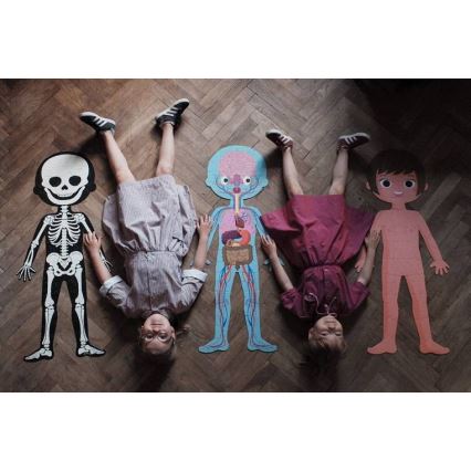 Janod - Lasten opetuksellinen palapeli 225 pcs ihmiskeho