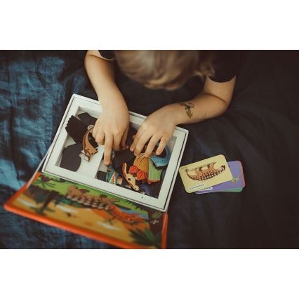 Janod - Magneettinen interaktiivinen sarja MAGNETIBOOK dinosaurukset