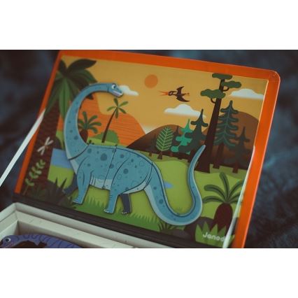 Janod - Magneettinen interaktiivinen sarja MAGNETIBOOK dinosaurukset
