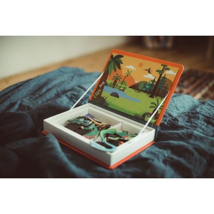 Janod - Magneettinen interaktiivinen sarja MAGNETIBOOK dinosaurukset