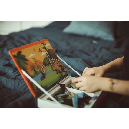 Janod - Magneettinen interaktiivinen sarja MAGNETIBOOK dinosaurukset
