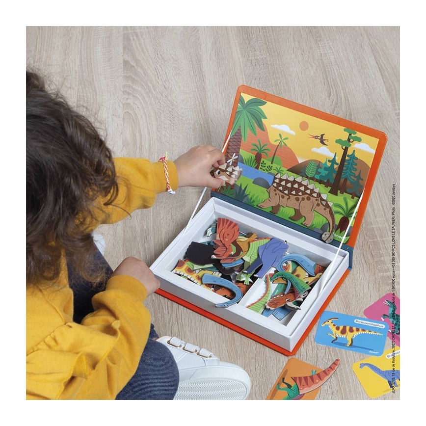 Janod - Magneettinen interaktiivinen sarja MAGNETIBOOK dinosaurukset