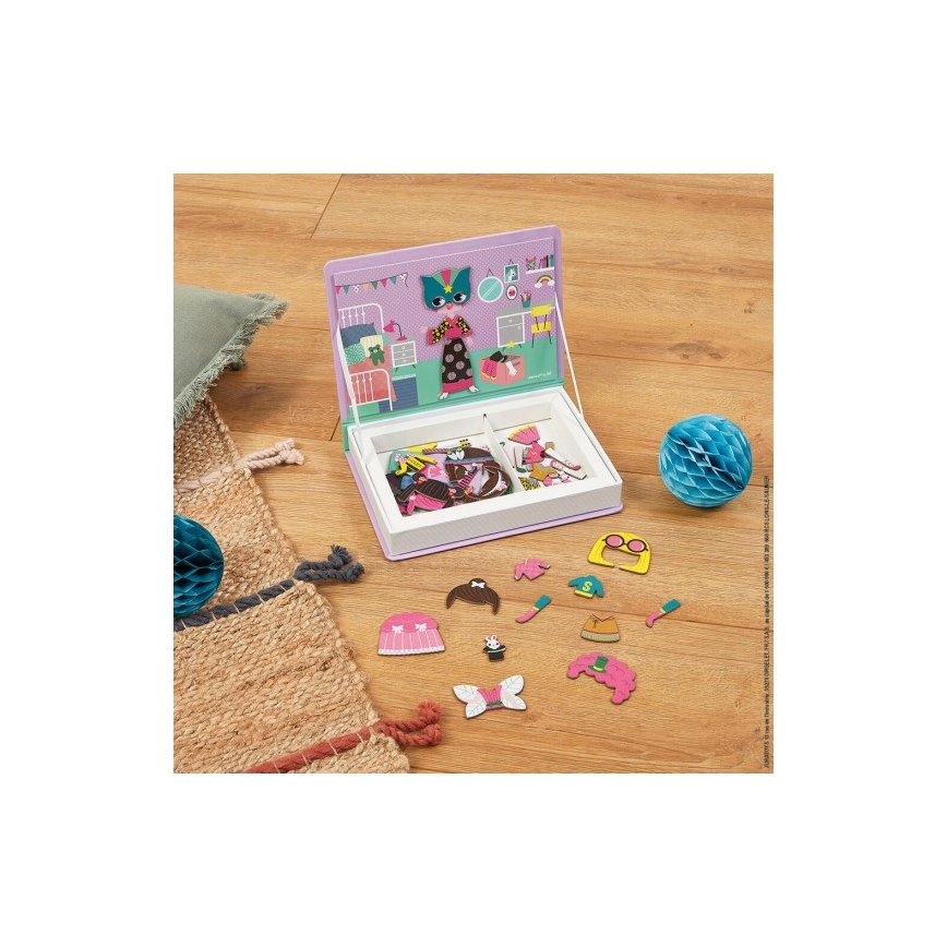 Janod - Magneettinen interaktiivinen setti MAGNETIBOOK tyttö
