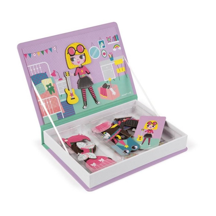 Janod - Magneettinen interaktiivinen setti MAGNETIBOOK tyttö