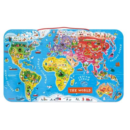 Janod - Magneettinen maailmankartta englanti