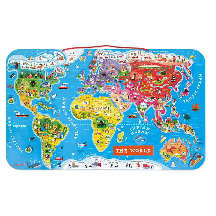 Janod - Magneettinen maailmankartta englanti