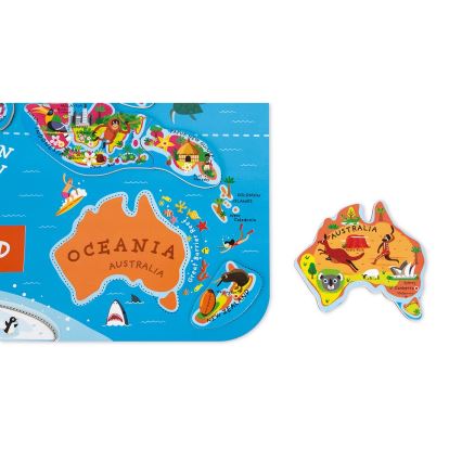 Janod - Magneettinen maailmankartta englanti