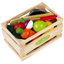 Janod - Puinen laatikko hedelmillä ja vihanneksilla