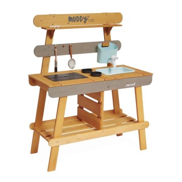 Janod - Puinen ulkoleikkikeittiö MUDDY LAB