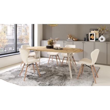 Jatkettava ruokapöytä ARTUR tammi artisan/beige