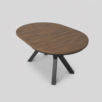 Jatkettava ruokapöytä CONVI 100/140x73 cm Lefkas-tammi/musta