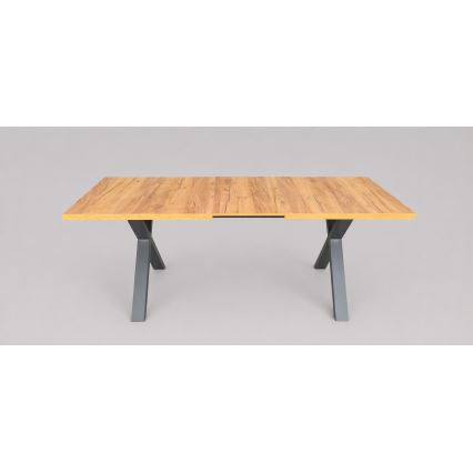 Jatkettava ruokapöytä DOMO 150/190x80 cm craft-tammi/musta