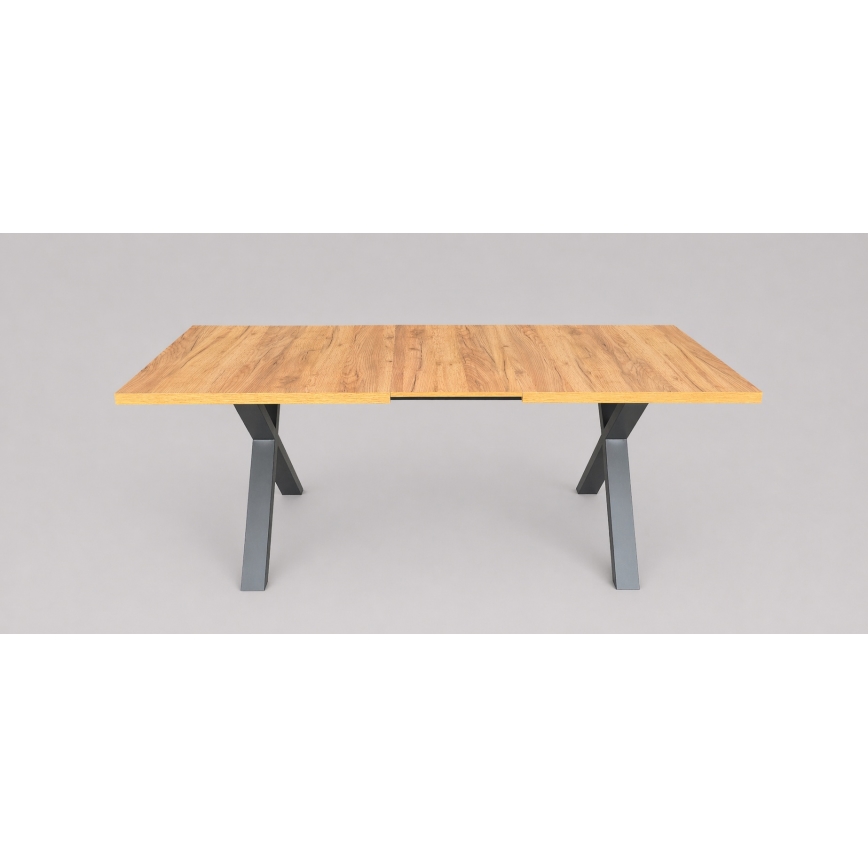 Jatkettava ruokapöytä DOMO 150/190x80 cm craft-tammi/musta