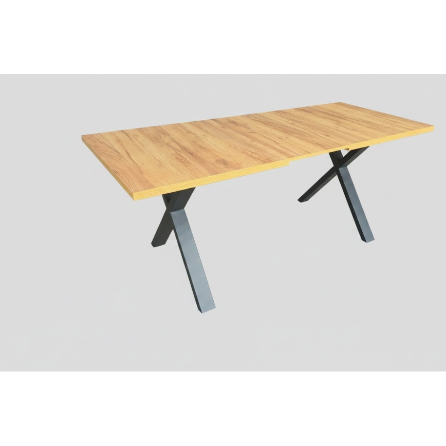 Jatkettava ruokapöytä DOMO 150/190x80 cm craft-tammi/musta