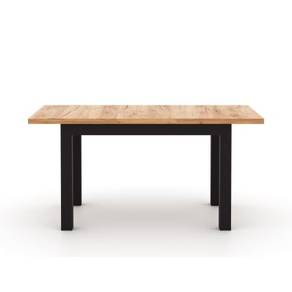 Jatkettava ruokapöytä DOO 120/160x75 cm dub craft/musta