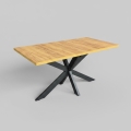 Jatkettava ruokapöytä SAMLE 150/190x80 cm craft-tammi/musta