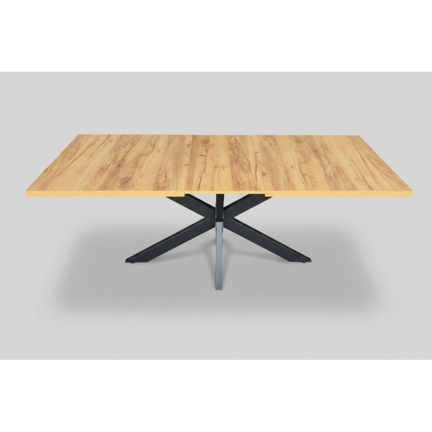 Jatkettava ruokapöytä SAMLE 150/190x80 cm craft-tammi/musta