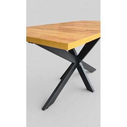 Jatkettava ruokapöytä SAMLE 150/190x80 cm craft-tammi/musta