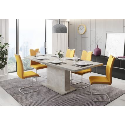 Jatkettava ruokapöytä STRAP, betoninharmaa