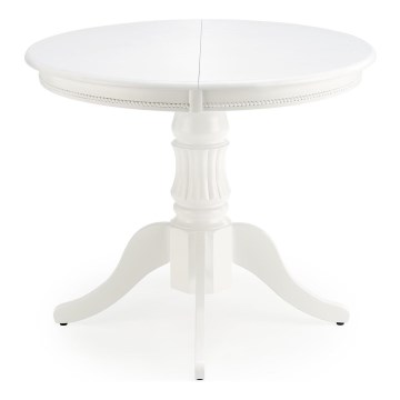 Jatkettava ruokapöytä WILLIAM valkoinen