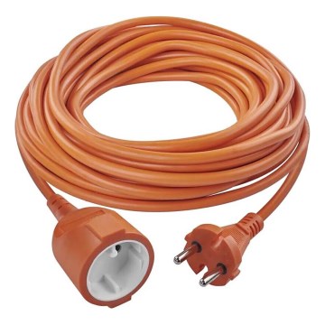 Jatkojohto 1 pistorasia 20m oranssi