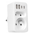 Jatkojohto 2x pistorasia + 2x USB-C + 2x USB-A