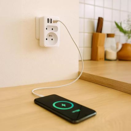 Jatkojohto 2x pistorasia + 2x USB-C + 2x USB-A