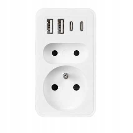 Jatkojohto 2x pistorasia + 2x USB-C + 2x USB-A