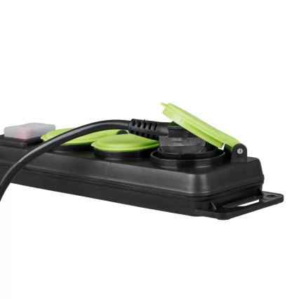 Jatkojohto 3 pistorasialla ja kytkimellä, 10m, IP44