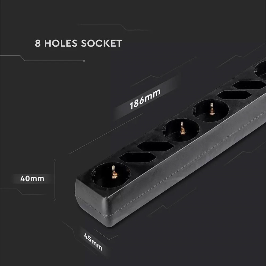 Jatkojohto kytkimellä SCHUKO 8Z 1,5 m