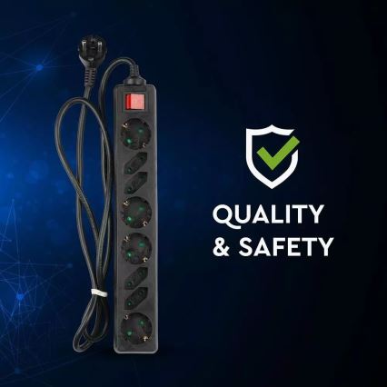 Jatkojohto kytkimellä SCHUKO 8Z 1,5 m