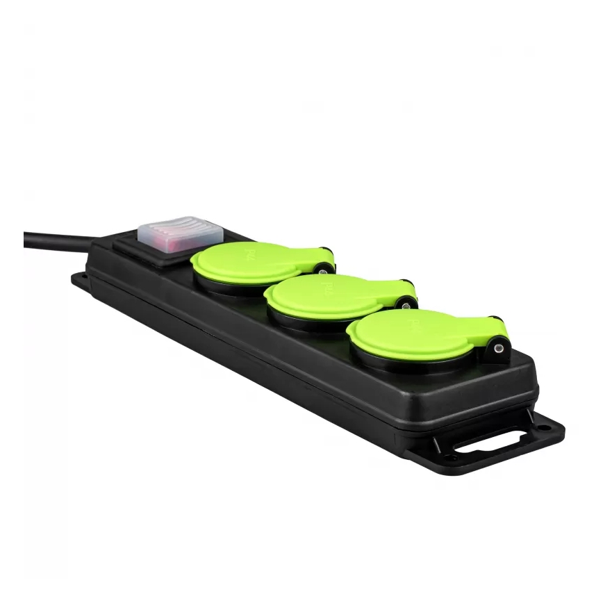 Jatkojohto kytkimellä, 3-paikkainen, 3 m, IP44