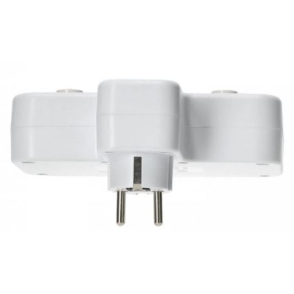 Jatkopistorasia kytkimellä ja LED-valaistuksella LINEA PRO 2Z + 3xUSB A/C SCHUKO 4000K valkoinen