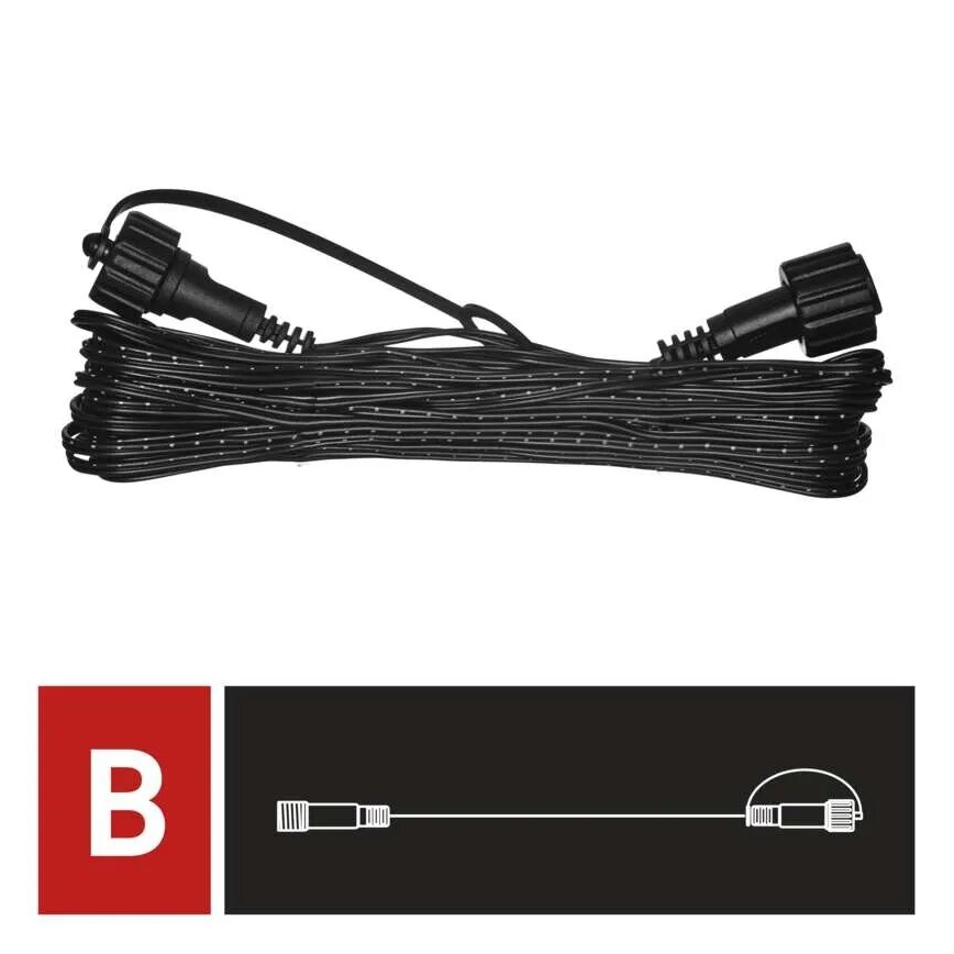 Jatkojohto ulkokäyttöön ketjujen yhdistämiseen 10 m IP44