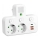 Jatkopistorasia kytkimellä ja LED-valaistuksella LINEA PRO 2Z + 3xUSB A/C SCHUKO 4000K valkoinen