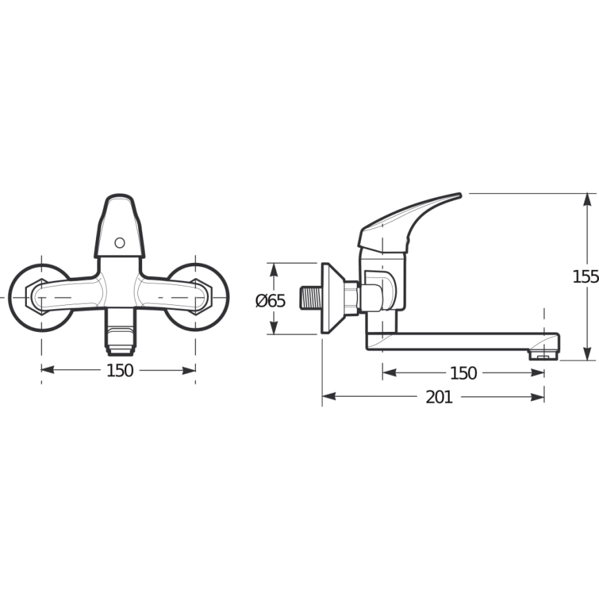JIKA H3111N70042201 - Pesuallashana TALAS 15,5 cm kiiltävä kromi