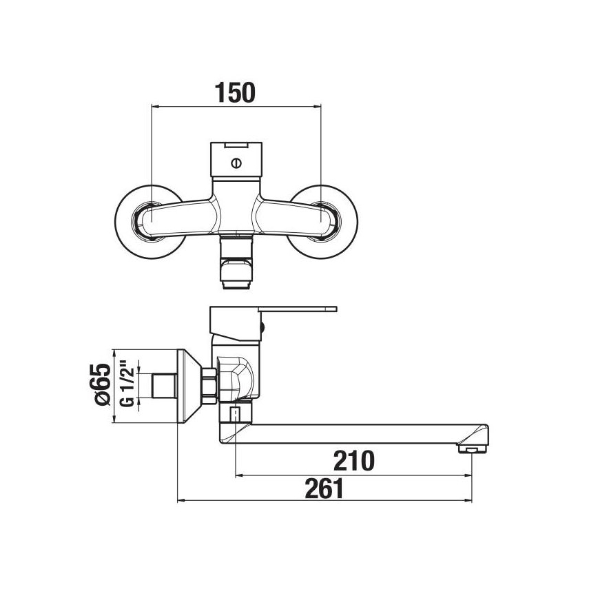JIKA H3111Z70042301 - Pesuallashana LYRA 15x26,1 cm kiiltävä kromi