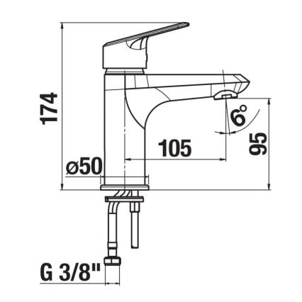 JIKA H3112E10041101 - Pesuallashana TALAS 17,4 cm kiiltävä kromi