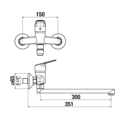 JIKA H3112E70042401 - Pesuallashana TALAS 15x35,1 cm kiiltävä kromi