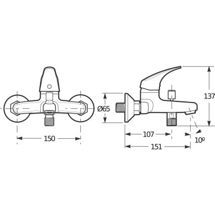 JIKA H3211N70044001 - TALAS kylpyhuonehana 13,7 cm kiiltävä kromi