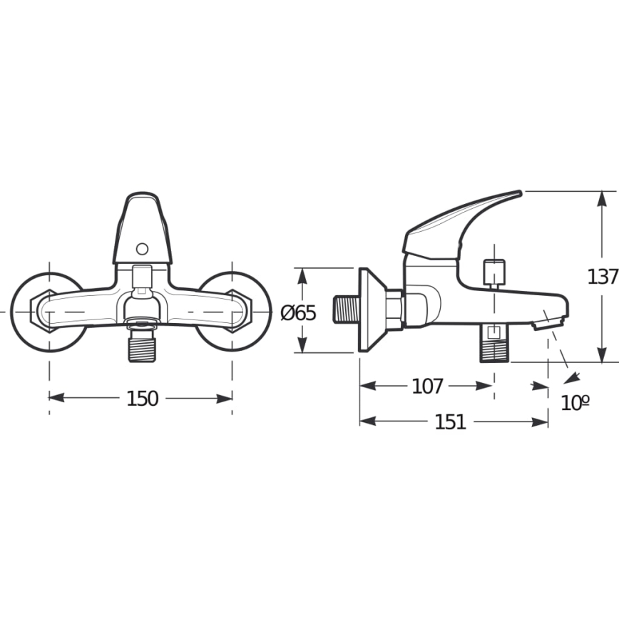 JIKA H3211N70044001 - TALAS kylpyhuonehana 13,7 cm kiiltävä kromi