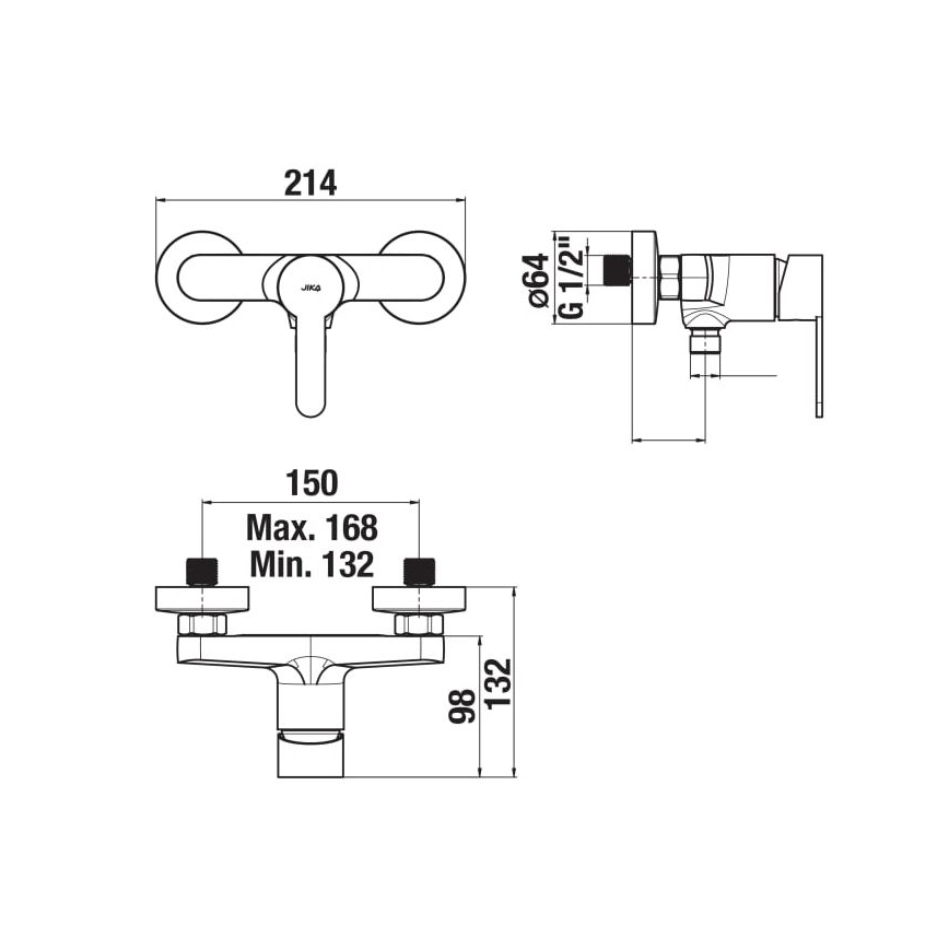 JIKA H3311Z70044001 - Suihkuhana LYRA kiiltävä kromi