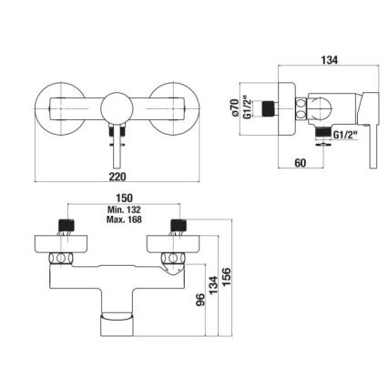 JIKA H3312F70044001 - MIO suihkusekoitin kiiltävä kromi