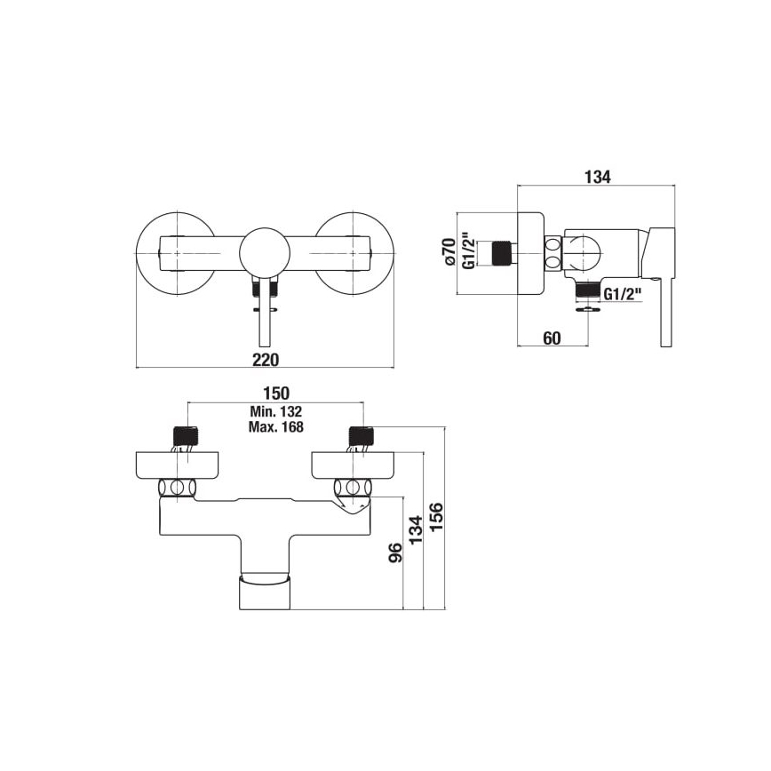JIKA H3312F70044001 - MIO suihkusekoitin kiiltävä kromi
