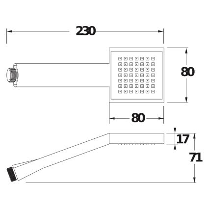 JIKA H3614200040411 - CUBITO-käsisuihku, kiiltävä kromi